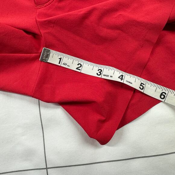 Athleta Shorts Womens 4 Red Skyline Belted Paperbag Waist Stretch Travel Casual - Picture 10 of 12